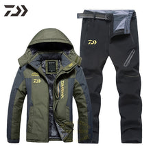 Load image into Gallery viewer, Men Suit for Fishing Jacket Waterproof Windproof Warm Thick Pants Fishing Shirt Sports Fishing Suit Winter Men Fishing Wear
