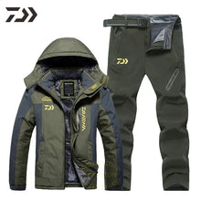 Load image into Gallery viewer, Men Suit for Fishing Jacket Waterproof Windproof Warm Thick Pants Fishing Shirt Sports Fishing Suit Winter Men Fishing Wear
