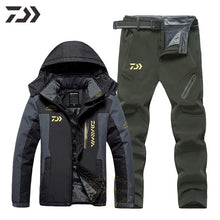 Load image into Gallery viewer, Men Suit for Fishing Jacket Waterproof Windproof Warm Thick Pants Fishing Shirt Sports Fishing Suit Winter Men Fishing Wear
