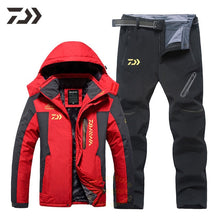 Load image into Gallery viewer, Men Suit for Fishing Jacket Waterproof Windproof Warm Thick Pants Fishing Shirt Sports Fishing Suit Winter Men Fishing Wear
