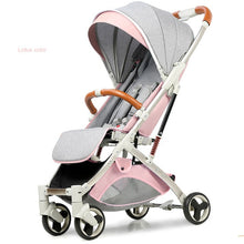 Load image into Gallery viewer, Babyfond 5.8 kg Light Stroller Gold Frame Car Portable Carriage Umbrella Baby Stroller Newborn Travelling Pram on Plane Gifts
