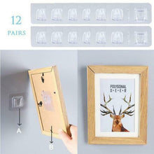 Load image into Gallery viewer, Max 10 pair Double-sided Adhesive Wall Hooks waterproof Multipurpose Transparent Sucker male to female Sucker Wall Hooks
