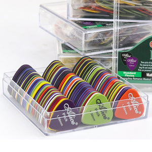 100 pcs Guitar Picks 1 Box Case Acoustic Electric Bass Plectrum Mediator Musical Instrument Thickness mix 0.58-1.5