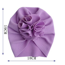 Load image into Gallery viewer, Flower Baby Hat Toddler Turban 6m-18m Infant Baby Headwraps Kids Bonnet Hat Newborn Baby Hat
