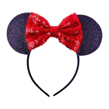 Load image into Gallery viewer, Sweet girls Sequins Headbands For Girls Christmas Headband Hairband for Girls Mouse Ears Hair Bows Accessories Baby Headband 8pc

