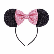 Load image into Gallery viewer, Sweet girls Sequins Headbands For Girls Christmas Headband Hairband for Girls Mouse Ears Hair Bows Accessories Baby Headband 8pc
