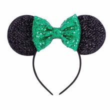 Load image into Gallery viewer, Sweet girls Sequins Headbands For Girls Christmas Headband Hairband for Girls Mouse Ears Hair Bows Accessories Baby Headband 8pc
