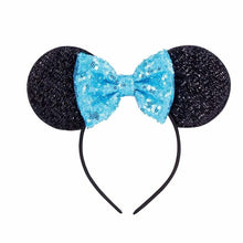 Load image into Gallery viewer, Sweet girls Sequins Headbands For Girls Christmas Headband Hairband for Girls Mouse Ears Hair Bows Accessories Baby Headband 8pc
