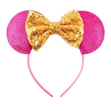 Load image into Gallery viewer, Sweet girls Sequins Headbands For Girls Christmas Headband Hairband for Girls Mouse Ears Hair Bows Accessories Baby Headband 8pc

