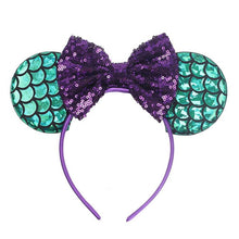 Load image into Gallery viewer, Sweet girls Sequins Headbands For Girls Christmas Headband Hairband for Girls Mouse Ears Hair Bows Accessories Baby Headband 8pc
