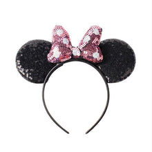 Load image into Gallery viewer, Sweet girls Sequins Headbands For Girls Christmas Headband Hairband for Girls Mouse Ears Hair Bows Accessories Baby Headband 8pc
