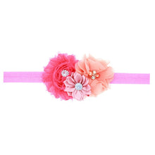 Load image into Gallery viewer, Baby Girl Headband Infant Hair Floral Cloth Tie Bows Newborn Headwear Tiara Headwrap For Birthday Party
