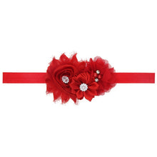 Load image into Gallery viewer, Baby Girl Headband Infant Hair Floral Cloth Tie Bows Newborn Headwear Tiara Headwrap For Birthday Party
