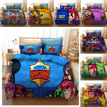 Load image into Gallery viewer, Bedding Set Brawls Cartoon Stars Anime Figure Quilt Cover Pillowcase Kid Child Room Bedclothes Bed Spead Duvet Cover 2/3Pcs Suit
