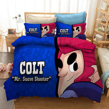 Load image into Gallery viewer, Bedding Set Brawls Cartoon Stars Anime Figure Quilt Cover Pillowcase Kid Child Room Bedclothes Bed Spead Duvet Cover 2/3Pcs Suit

