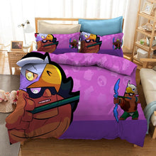 Load image into Gallery viewer, Bedding Set Brawls Cartoon Stars Anime Figure Quilt Cover Pillowcase Kid Child Room Bedclothes Bed Spead Duvet Cover 2/3Pcs Suit
