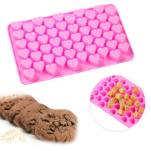 Load image into Gallery viewer, 55 Holes Silicone Mould Chocolate Candy Jelly Fondant Tray Love Heart-shaped Mold Nonstick Baking Molds Cake Decoration
