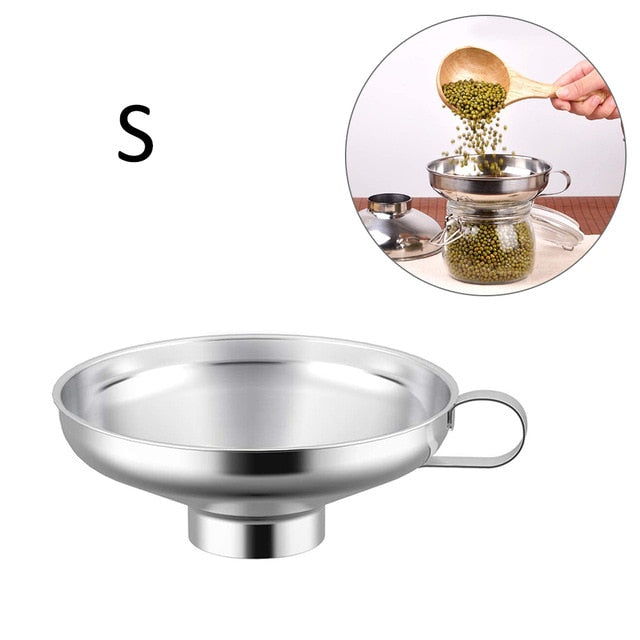 Canned Food Funnel Stainless Steel Small Diameter Funnel Wide Mouth Funnel Large Diameter Funnel Sauce Funnel Kitchen Tools