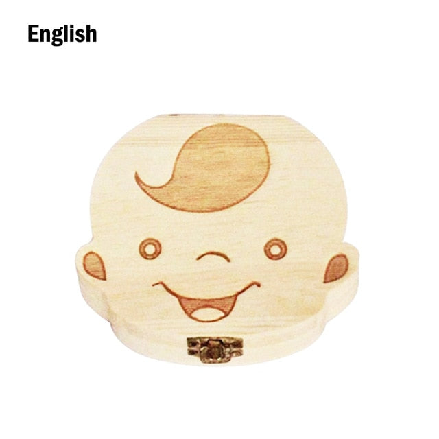 Wooden Baby Wooden Baby Teeth Box Kids Tooth Storage Box Teeth Umbilical Lanugo Organizer Milk Teeth Collect Gift Keepsakes Save