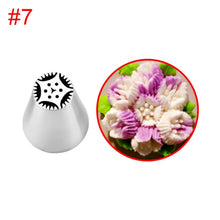Load image into Gallery viewer, HMZCN Large Size Stainless Steel Rose Flower Cream Piping Nozzles Cupcake Nozzles Baking Decoration Cake Decorating Tools 1PCS
