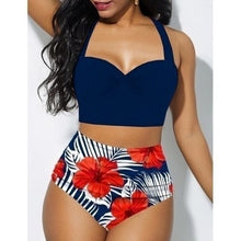 Load image into Gallery viewer, Women Fashion Sunflower Print Sleeveless Bikini Set Top Shorts Two Piece Set Swimsuit Bathing Suit Swimwear Beach Wear Tankinis
