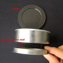 Load image into Gallery viewer, Pressitin Cans 20 Flavors Moonrock Pressitin 73.3*24mm Cali Pressitin Tuna Tin Candry Herbtin Clear Peel Off Lid Black Cover Sme
