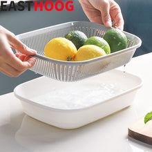 Load image into Gallery viewer, Japanese Style Kitchen Drain Basket Kitchen Strainer Vegetables Fruit Double Drain Washing Colander Baskets Storage Basket
