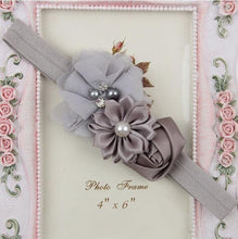 Load image into Gallery viewer, Baby Floral Headband Infant Hair Headwear Headwrap Toddlers Ribbon Kids  Pearl Turban Hair Accessories Children Gift
