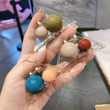Load image into Gallery viewer, Candy Color Ball Triangle Hair Claws Clip Transparent Acrylic Fashion Simple Sweet Korean Women Girls Hairgrip Headwear
