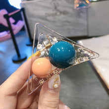 Load image into Gallery viewer, Candy Color Ball Triangle Hair Claws Clip Transparent Acrylic Fashion Simple Sweet Korean Women Girls Hairgrip Headwear
