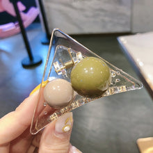 Load image into Gallery viewer, Candy Color Ball Triangle Hair Claws Clip Transparent Acrylic Fashion Simple Sweet Korean Women Girls Hairgrip Headwear
