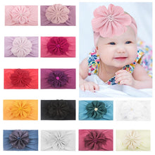 Load image into Gallery viewer, Cute Floral Baby Girl Headband Wide Elastic Baby Girl Hairband For Newborn Hair Band  Baby Turban Hair Accessories Beach Party
