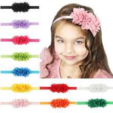 Load image into Gallery viewer, Baby Girl Chiffon Flower  Headband Infant Head Decoration Hair Accessories Tie Bow Newborn Headwear Fits for 1-3 Years Old Baby
