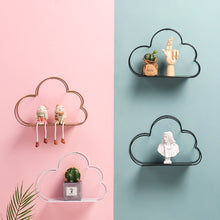 Load image into Gallery viewer, Nordic Style Cloud Shape Metal  Hanging Shelf Home Decor Fashion Wall Storage Holder Living Room Decoration Rack Crafts
