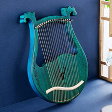 Load image into Gallery viewer, Reindeer 19 Strings  Wooden Mahogany Lyre Harp  Musical Instrument 16 trings with Pickup Tuning Tool Cleaning Cloth
