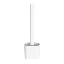 Load image into Gallery viewer, Silicone Wc Toilet Brush Flat Head Flexible Soft Bristles Brush with Quick Drying Holder Set for Bathroom Accessory Gap Cleaning
