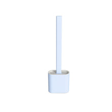Load image into Gallery viewer, Silicone Wc Toilet Brush Flat Head Flexible Soft Bristles Brush with Quick Drying Holder Set for Bathroom Accessory Gap Cleaning
