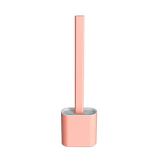 Load image into Gallery viewer, Silicone Wc Toilet Brush Flat Head Flexible Soft Bristles Brush with Quick Drying Holder Set for Bathroom Accessory Gap Cleaning
