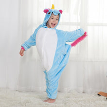 Load image into Gallery viewer, kids  onesie pajamas children panda dinosaur sleepwear unicorn kigurumi onesies for boys girls blanket sleeper baby costume
