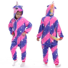 Load image into Gallery viewer, kids  onesie pajamas children panda dinosaur sleepwear unicorn kigurumi onesies for boys girls blanket sleeper baby costume
