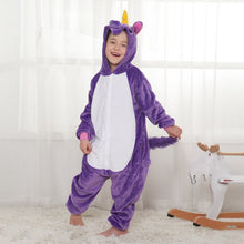 Load image into Gallery viewer, kids  onesie pajamas children panda dinosaur sleepwear unicorn kigurumi onesies for boys girls blanket sleeper baby costume
