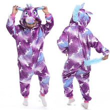 Load image into Gallery viewer, kids  onesie pajamas children panda dinosaur sleepwear unicorn kigurumi onesies for boys girls blanket sleeper baby costume

