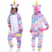 Load image into Gallery viewer, kids  onesie pajamas children panda dinosaur sleepwear unicorn kigurumi onesies for boys girls blanket sleeper baby costume
