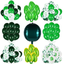 Load image into Gallery viewer, Green Balloon Animal Palm Leaf Foil Ballons Woodland Party Baloons Jungle Safari Birthday Party Decorations Kids Baby Shower
