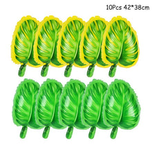 Load image into Gallery viewer, Green Balloon Animal Palm Leaf Foil Ballons Woodland Party Baloons Jungle Safari Birthday Party Decorations Kids Baby Shower
