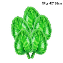Load image into Gallery viewer, Green Balloon Animal Palm Leaf Foil Ballons Woodland Party Baloons Jungle Safari Birthday Party Decorations Kids Baby Shower
