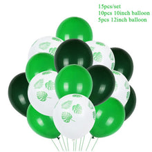 Load image into Gallery viewer, Green Balloon Animal Palm Leaf Foil Ballons Woodland Party Baloons Jungle Safari Birthday Party Decorations Kids Baby Shower
