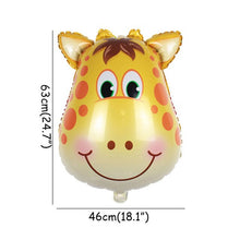 Load image into Gallery viewer, Green Balloon Animal Palm Leaf Foil Ballons Woodland Party Baloons Jungle Safari Birthday Party Decorations Kids Baby Shower
