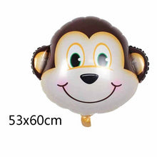 Load image into Gallery viewer, Green Balloon Animal Palm Leaf Foil Ballons Woodland Party Baloons Jungle Safari Birthday Party Decorations Kids Baby Shower
