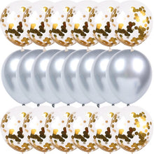 Load image into Gallery viewer, WEIGAO 20pcs Mix Rose Gold Confetti Latex Balloon Metal Birthday Party Balloons Baby Shower Bridal Shower Wedding Decoration
